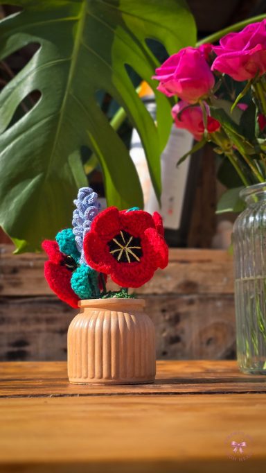 Poppies and Lavender Bouquet - Gift/ Home Decoration