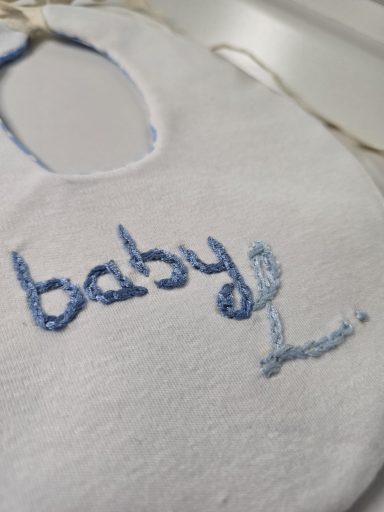 Baby L's Bib - Full Handmade Bib, 100% cotton